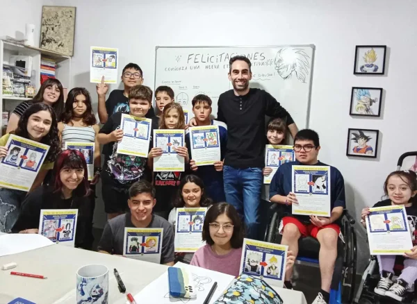 clases de dibujo manga en La Tablada con alumnos