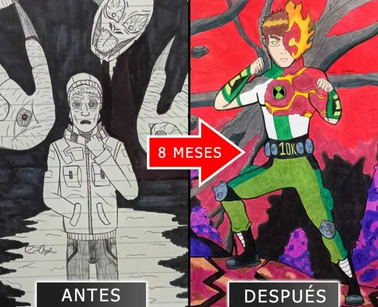 Avance del alumno Nicolas en clases de dibujo anime zona oeste