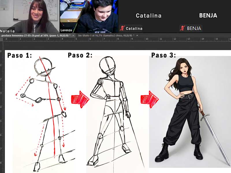 clases online para niños con instructora dando clases por zoom
